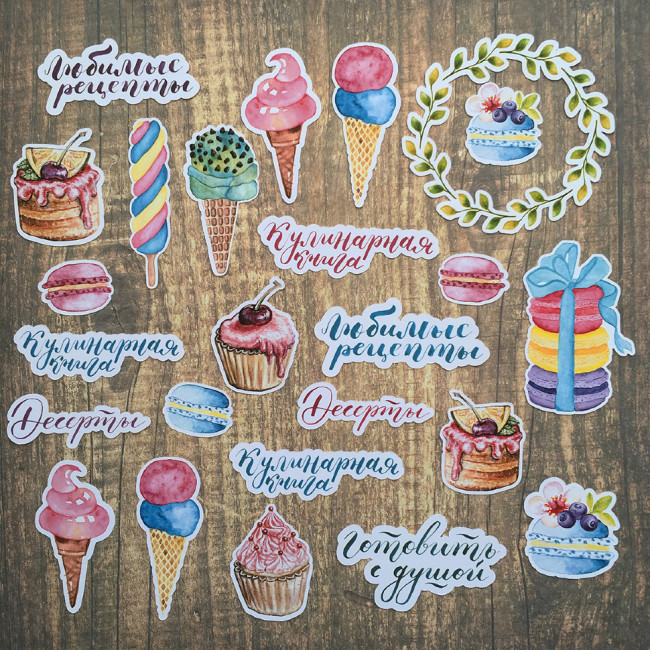 Набор высечек "Сладко" от Mona design, 25 шт