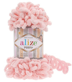 340 Пряжа Alize Puffy пудра, 100гр 