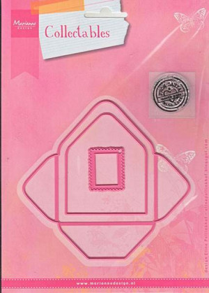 COL1337 !Набор ножей для вырубки и эмбоссирования +  штамп "Eline's envelope" от Marianne Design  