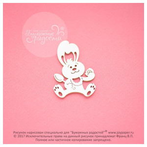 cr010043/1 Чипборд "Зайка кушает", 5 см 