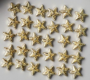 4444898 "Звёзды" пластик, золото, 30 шт 1,2х1,2 см