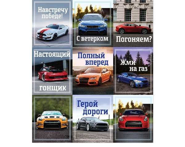3120196 Наклейки "Машинки", 13х11см