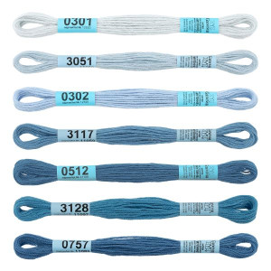 Нитки мулине Gamma, 100% хлопок, 8м (cornflower), 1шт