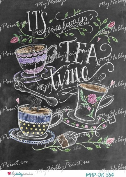 mhp-dk554 Декупажная карта "Tea", А4, 55г/м