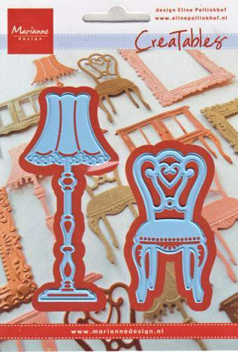 LR0267 !Набор ножей для вырубки и эмбоссирования "Chair and lamp" от Marianne Design  