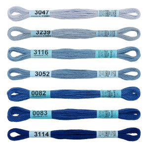 Нитки мулине Gamma, 100% хлопок, 8м (sapphire), 1шт
