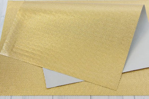 mt1114-605 Экокожа плетенка золотой, 20х30см, 1л