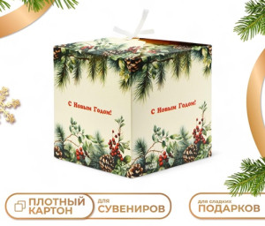 10480281 Коробка «Еловая веточка» 14×14×14см