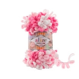 6383 Пряжа Alize Puffy Fine Color Розовый меланж, 100гр 