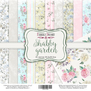 FDSP-01049 Бумага двусторонняя из коллекции "Shabby garden" от Фабрика декору в ассортименте, 30,5 х 30,5 см