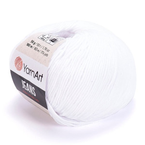 Yarn-53 YarnArt пряжа "JeansArt", белый, 50 гр Yarn-53 YarnArt пряжа "JeansArt", белый, 50 гр
