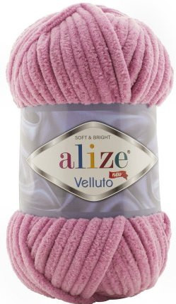 777880 Пряжа Alize Velluto сухая роза №98, 100гр