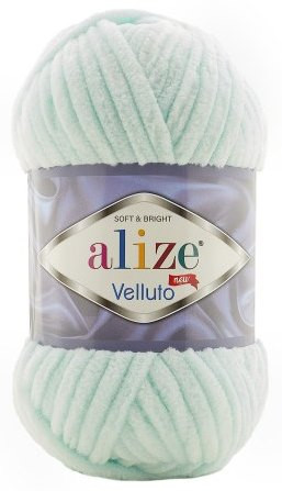780040 Пряжа Alize Velluto водяная зелень №15, 100гр 780040 Пряжа Alize Velluto водяная зелень №15, 100гр
