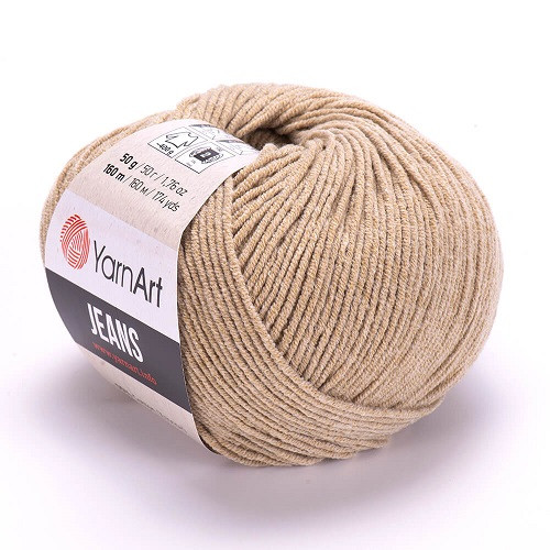 Yarn-48YarnArt пряжа "JeansArt", песочный, 50 гр Yarn-48YarnArt пряжа "JeansArt", песочный, 50 гр