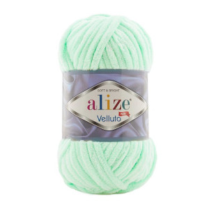 Пряжа Alize Velluto мята №464, 100гр