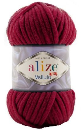 774210 Пряжа Alize Velluto вишня №107, 100гр