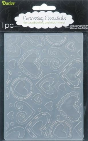 1216-69 Папка для тиснения "Сердца" от Darice, 14x10.3см