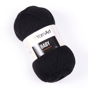 Yarn-585 YarnArt пряжа "Baby", черный, 50 гр