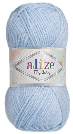 40 Пряжа Alize My Baby, голубой 50гр