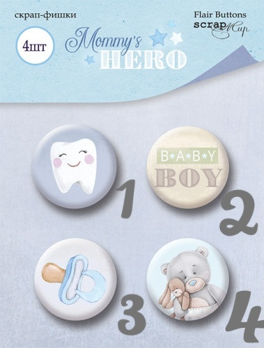 SM3900017 Фишка из коллекции Mommy's Hero от Scrapmir в ассортименте, 1 шт SM3900017 Фишка из коллекции Mommy's Hero от Scrapmir в ассортименте, 1 шт
