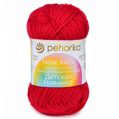 91 Пехорская пряжа "Детская новинка", кармин, 50 гр, 200м 