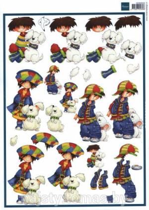 3DHM0035 Карта для создания 3D аппликаций "Ассорти" от Marianne design, размер 21х29,7 см 