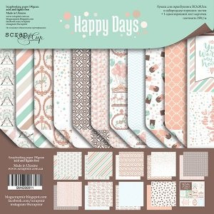 SM4200011 Бумага двусторонняя из коллекции Happy Days от Scrapmir в ассортименте, 30х30см