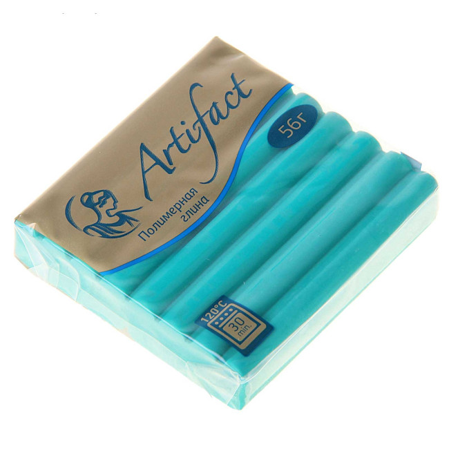 153 Полимерная глина "Артефакт", пастельный зеленый, 56г