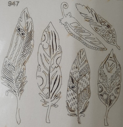 947 Чипборд "Волшебные перья”