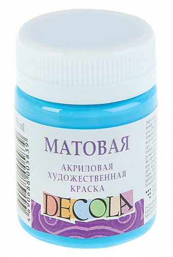 14328512 / 06.25 Акриловая краска матовая, небесно-голубая,50мл    