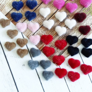 Сердце мягкое в ассортименте, 2.5х2см, 1 шт 