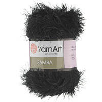 Yarn-02 YarnArt пряжа "Samba", черная, 100 гр Yarn-02 YarnArt пряжа "Samba", черная, 100 гр