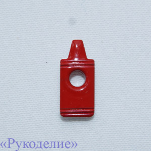 Люверс «Бутылочка», цвет красный