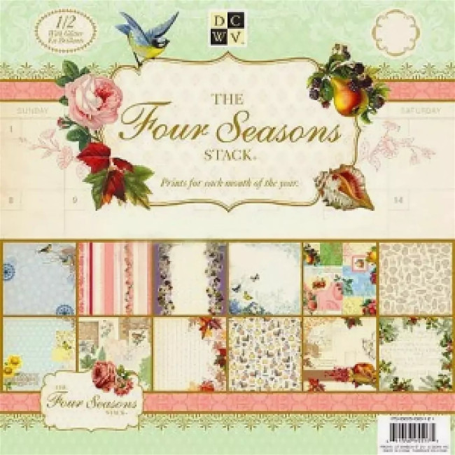 PS-005-00121 1/12 Набора бумаги односторонней из коллекции "FOUR SEASONS" от DCWV, 1л