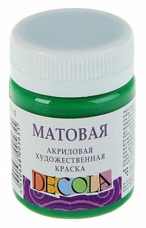 14328722 / 12.27 Акриловая краска матовая, зеленая средняя, 50мл  