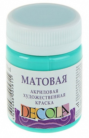 14328735 / 08.24 Акриловая краска матовая, мятная, 50мл  