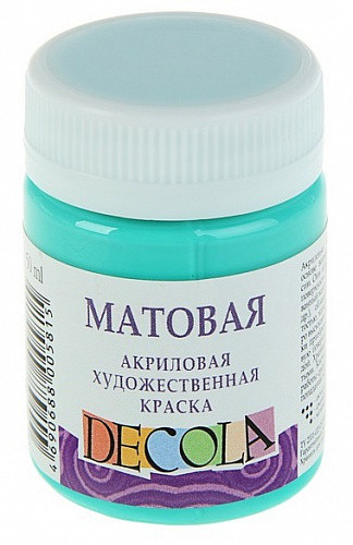 14328735 / 08.24 Акриловая краска матовая, мятная, 50мл  