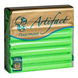 354 / 03.26 Полимерная глина "Артефакт", флуоресц. зеленый, 56гр