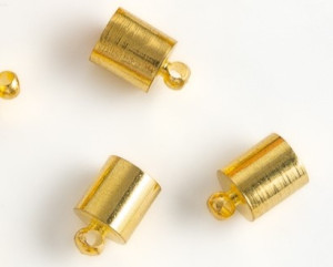 301-482 Концевики 8х7мм, нержавеющ, 1шт, золото