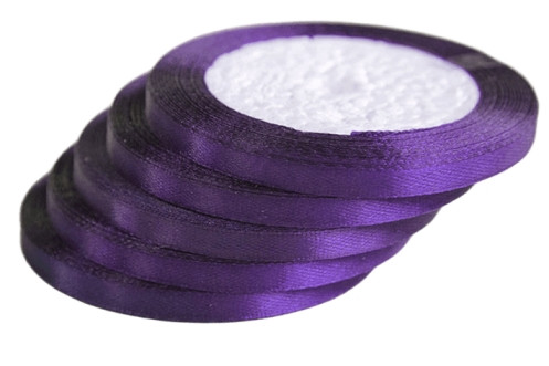 mt-092001220 Лента атласная, 6мм, ярко-фиолетовый, катушка 22м