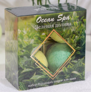 7711586 Набор бомбочек для ванн Ocean Spa «Зеленая долина», 4х40г