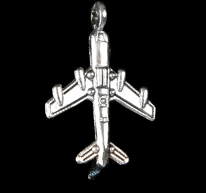 3531338 Подвеска "Самолет", 1.8х1.2см, 1шт