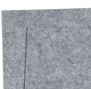 Фетр жесткий серый, 1мм, А4, 1шт