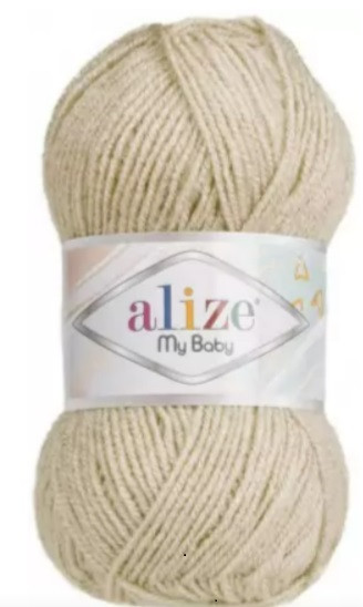 599 Пряжа Alize My Baby, слоновая кость 50гр